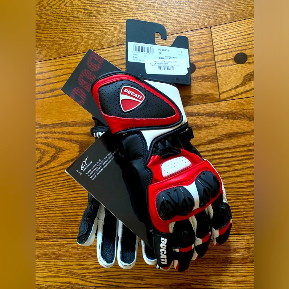 Authentic Ducati motorcycle gloves-Large